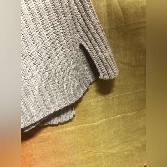 Mock neck ribbed sleeveless Cloth grey sweater dress - Picture 5 of 5